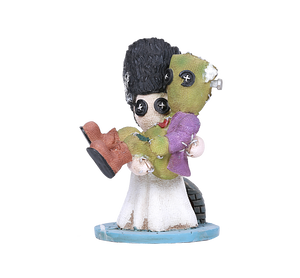 Pinhead Monsters Couple Frankenstein Bride Monster Doll Figurine Statue Wedding Zombie