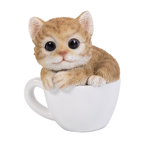 Adorable Mini Kitten Teacup Pet Pals Collectible Figurine 3.25 Inches