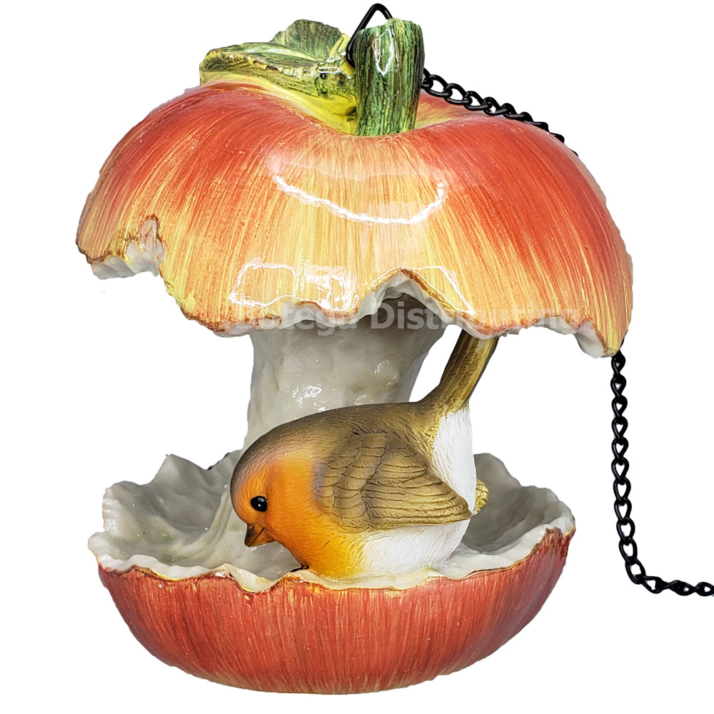 Adorable Hanging Garden Apple Core Fruit Shaped Bird Feeder Outdoor Bird Seed