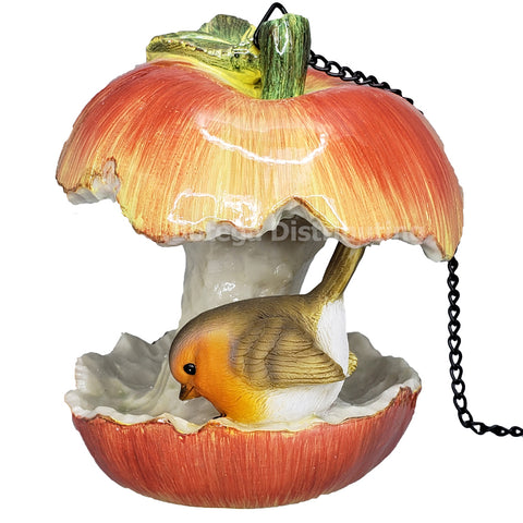 Adorable Hanging Garden Apple Core Fruit Shaped Bird Feeder Outdoor Bird Seed