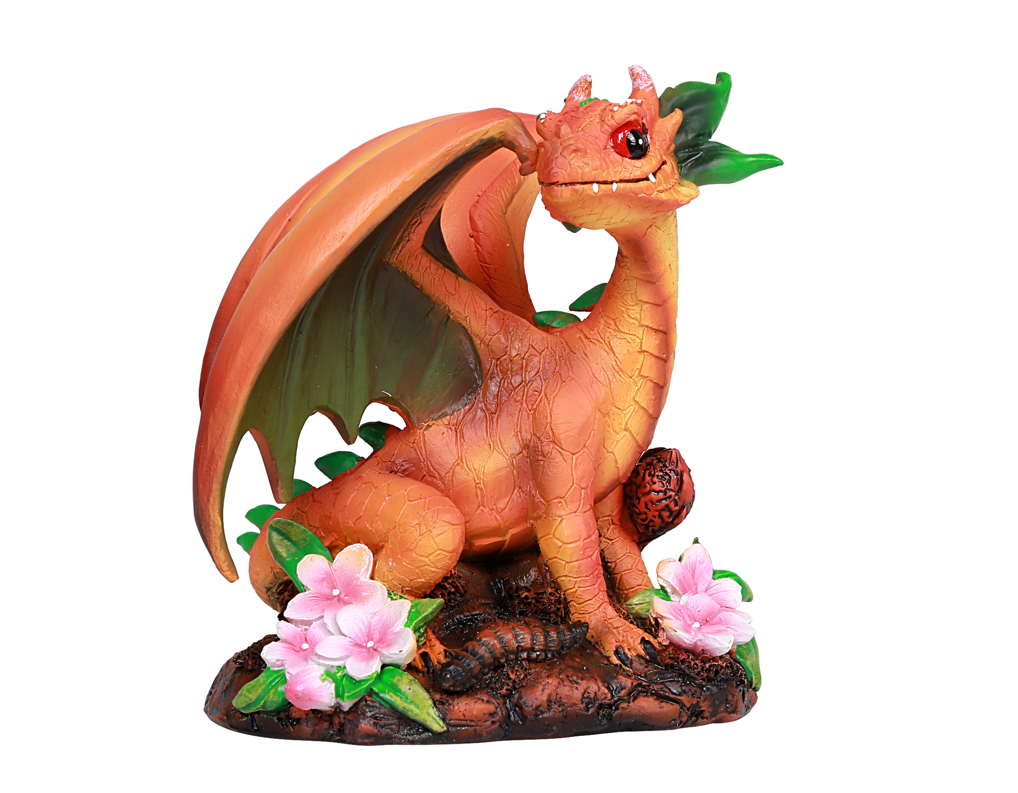 Peach Tree Blossoms Dragon Statue by Stanley Morrison