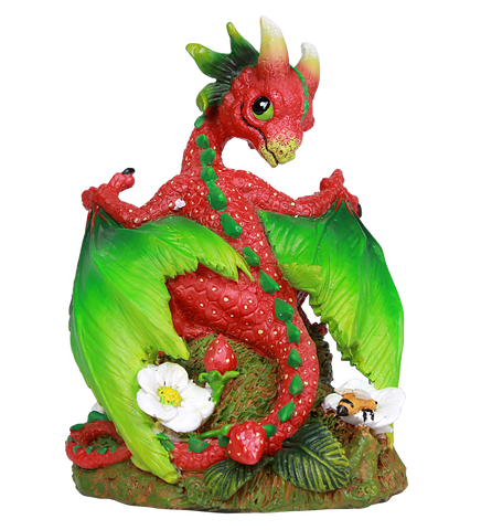 Strawberry Red Dragon Statue by Stanley Morrison Strawberry Vine Seeds