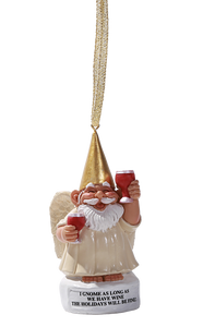 Angel Gnome Hanging Ornament Holiday Cheer Wine Christmas Home Decor