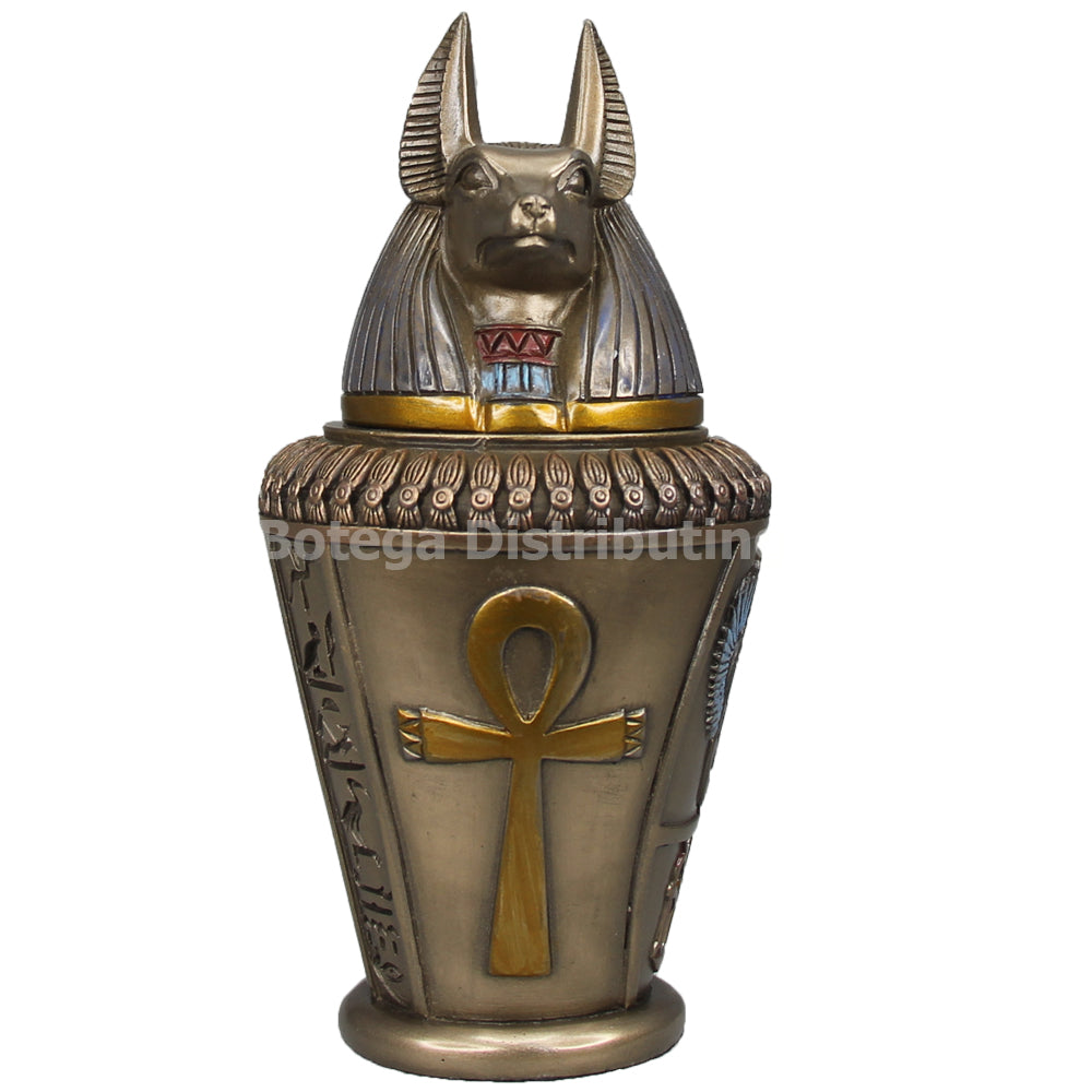 Ancient Egyptian Canopic Jar Duamutef Anubis God Of Protection Keepsake Stomach