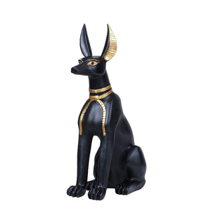 Ancient Egyptian Inspired Sitting Anubis God of Underworld Collectible Figurine 21"H