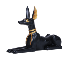 Ancient Egyptian Hieroglyph Inspired Anubis God of Underworld Collectible Figurine 20"L