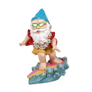 Hawaii Surfer Papa Gnome Figurine