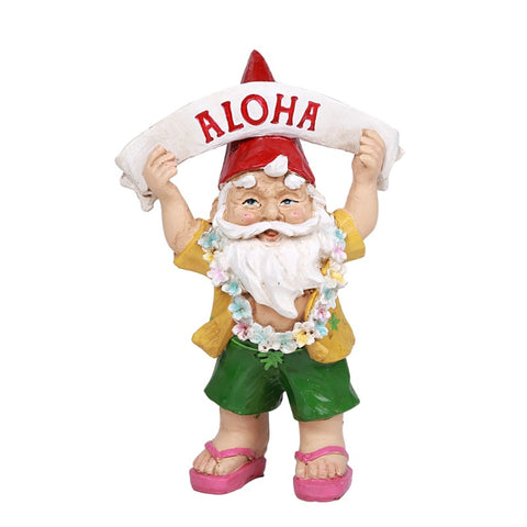 Hawaii Papa Welcome you Aloha Gnome Figurine