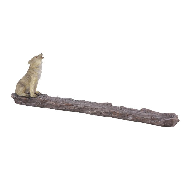 Pacific Giftware PT Howling Wolf Resin Figurine Incense Burner Statue Figurine