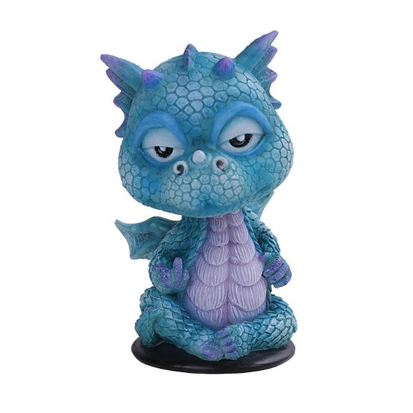 Pacific Giftware PT Seated Dragon Bobble Head Resin Figurine Statue