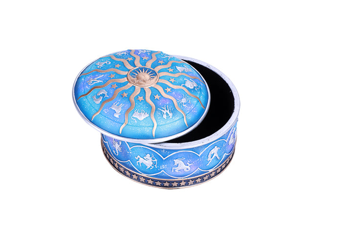 Zodiac Astrological Diagram Horoscope Jewelry Decorative Resin Box
