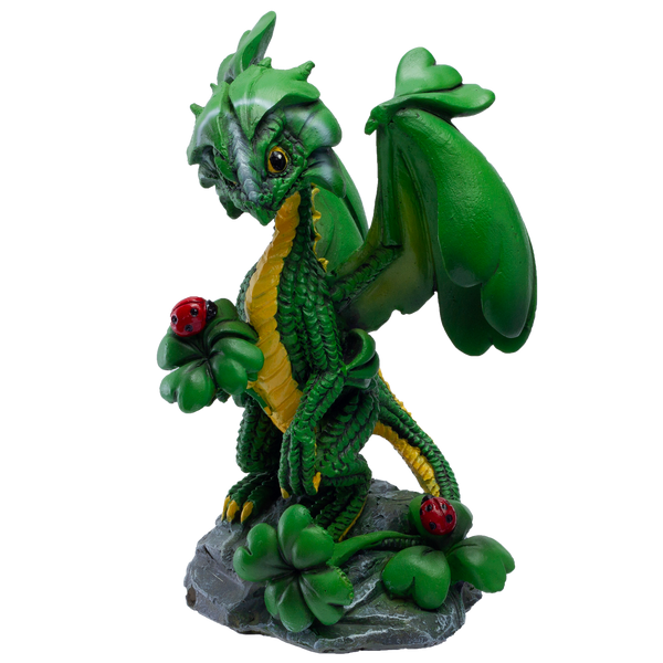 Pacific Giftware Dragon Fantasy Lucky Clover Dragon Resin Figurine