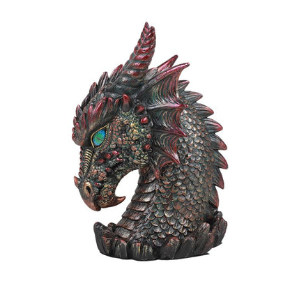 Medieval Dragon Head Bust Resin Figurine Decorative Home Decor Statue
