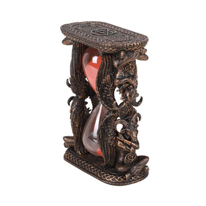 Satanic Idol The Horned God Satan Baphomet Sculpture Figurine Statue Hourglass Sandtimer