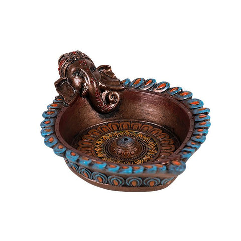 Pacific Giftware Ganesha Head Incense Burner Decoration Resin Figurine Statue