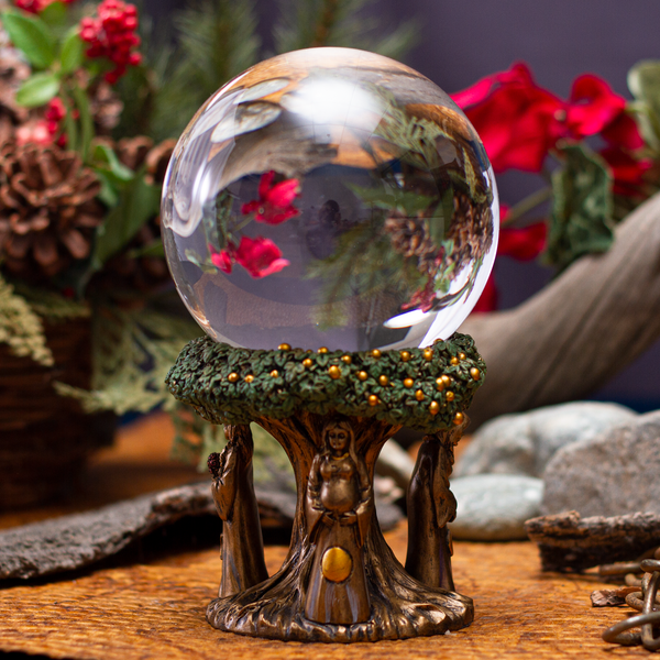 Pacific Giftware Mother Maiden Crone Gazing Glass Ball Resin Figurine