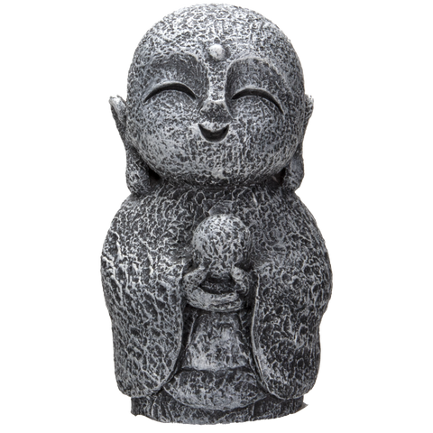 Eastern Enlightenment Happy Japanese Jizo Monk with Wealth Ball Resin Figurine