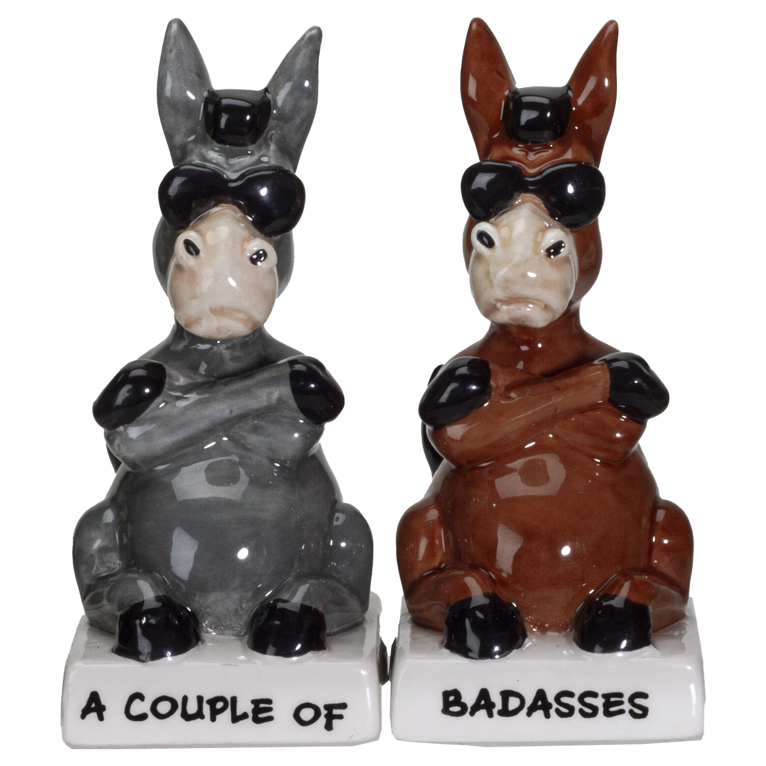 A Couple of Baddasses Ceramic Salt and Pepper Shakers Set
