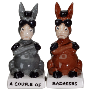 A Couple of Baddasses Ceramic Salt and Pepper Shakers Set