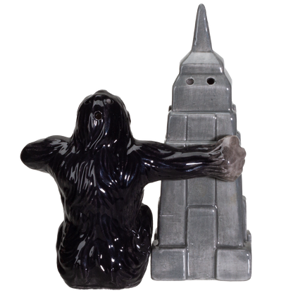 NY Empire State Building with Giant King Kong Monster Ceramic Salt and Pepper Shakers Set