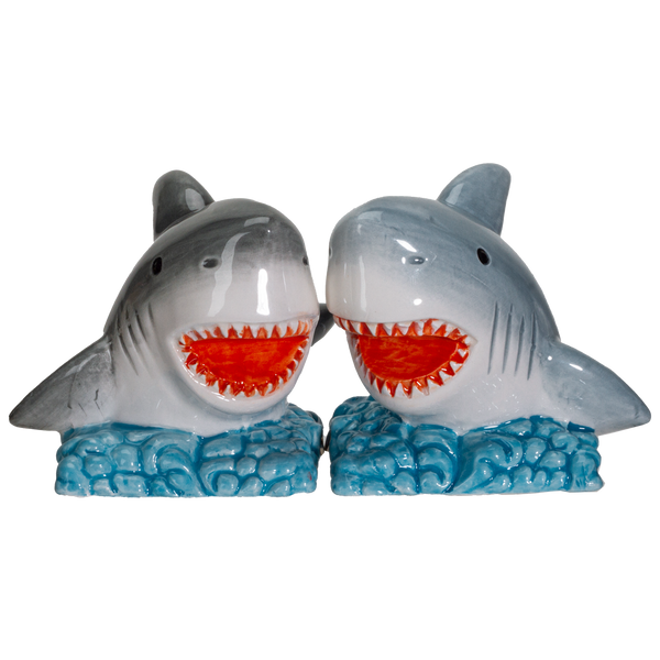 Shark Jaws King of the Ocean Ceramic Salt and Pepper Shakers Set