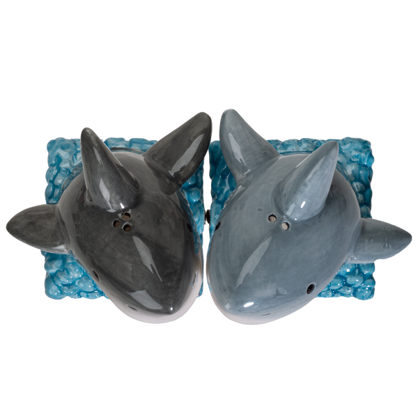 Shark Jaws King of the Ocean Ceramic Salt and Pepper Shakers Set