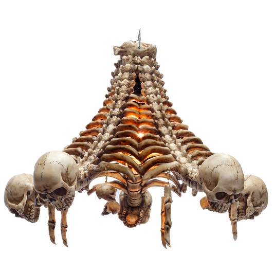 Creeping Down Skeleton Grimm Reaper Chandelier Light Pendant Resin Home Decor
