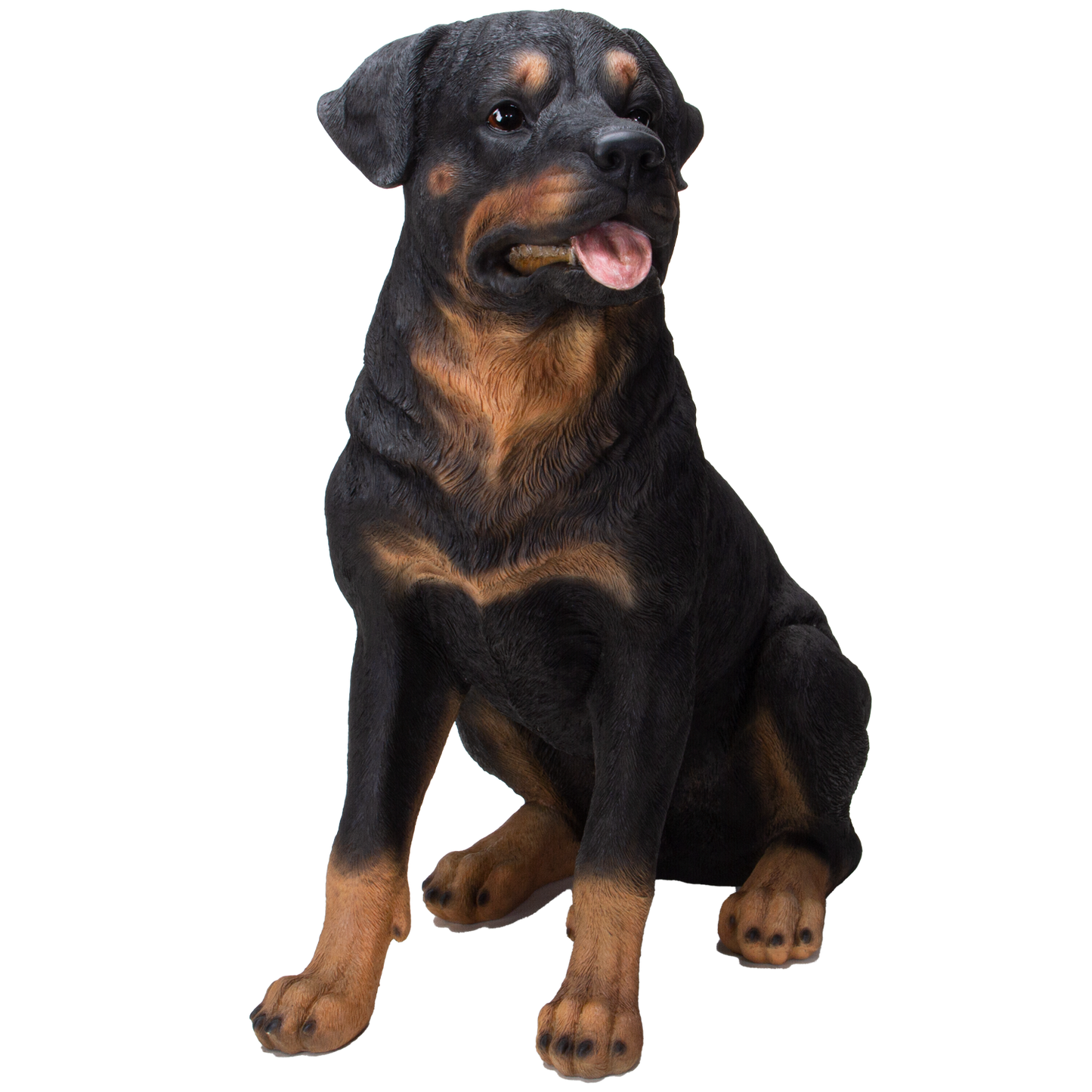 Realistic Large Rottweiler Dog Resin Figurine Statue