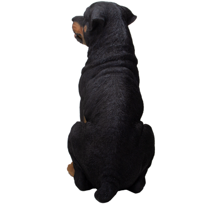 Realistic Large Rottweiler Dog Resin Figurine Statue