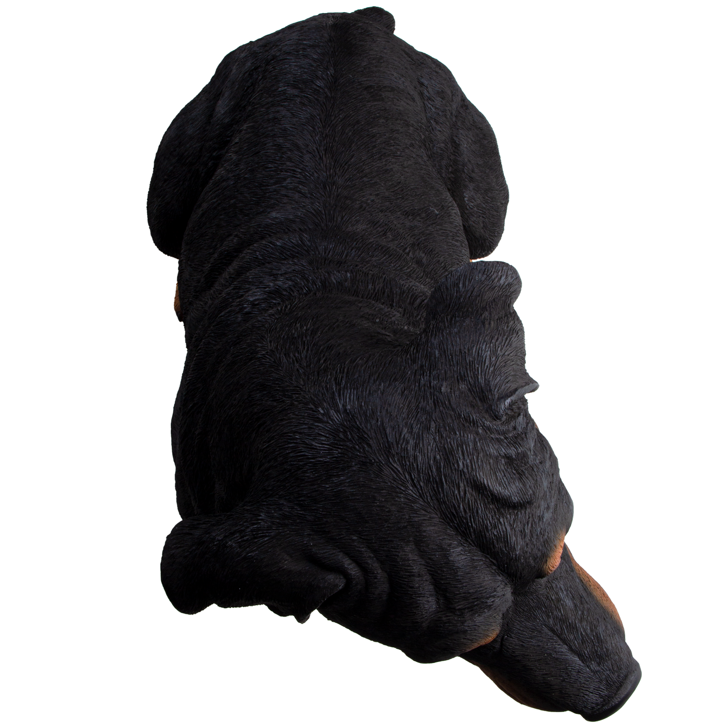 Realistic Large Rottweiler Dog Resin Figurine Statue