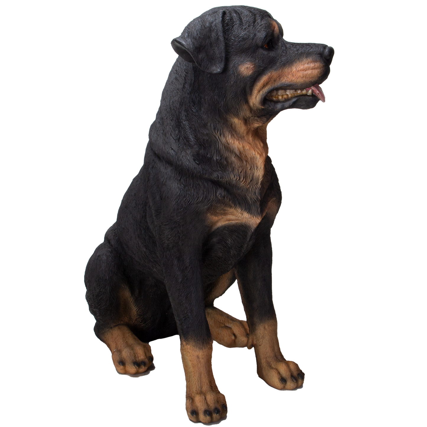 Realistic Large Rottweiler Dog Resin Figurine Statue