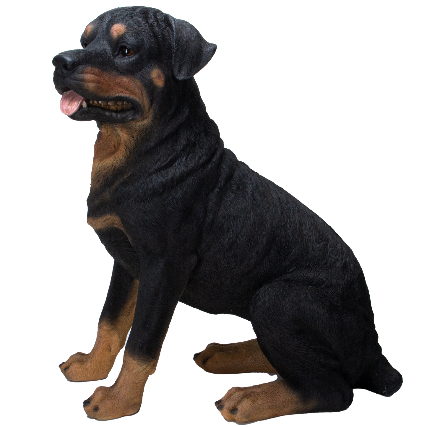 Realistic Large Rottweiler Dog Resin Figurine Statue