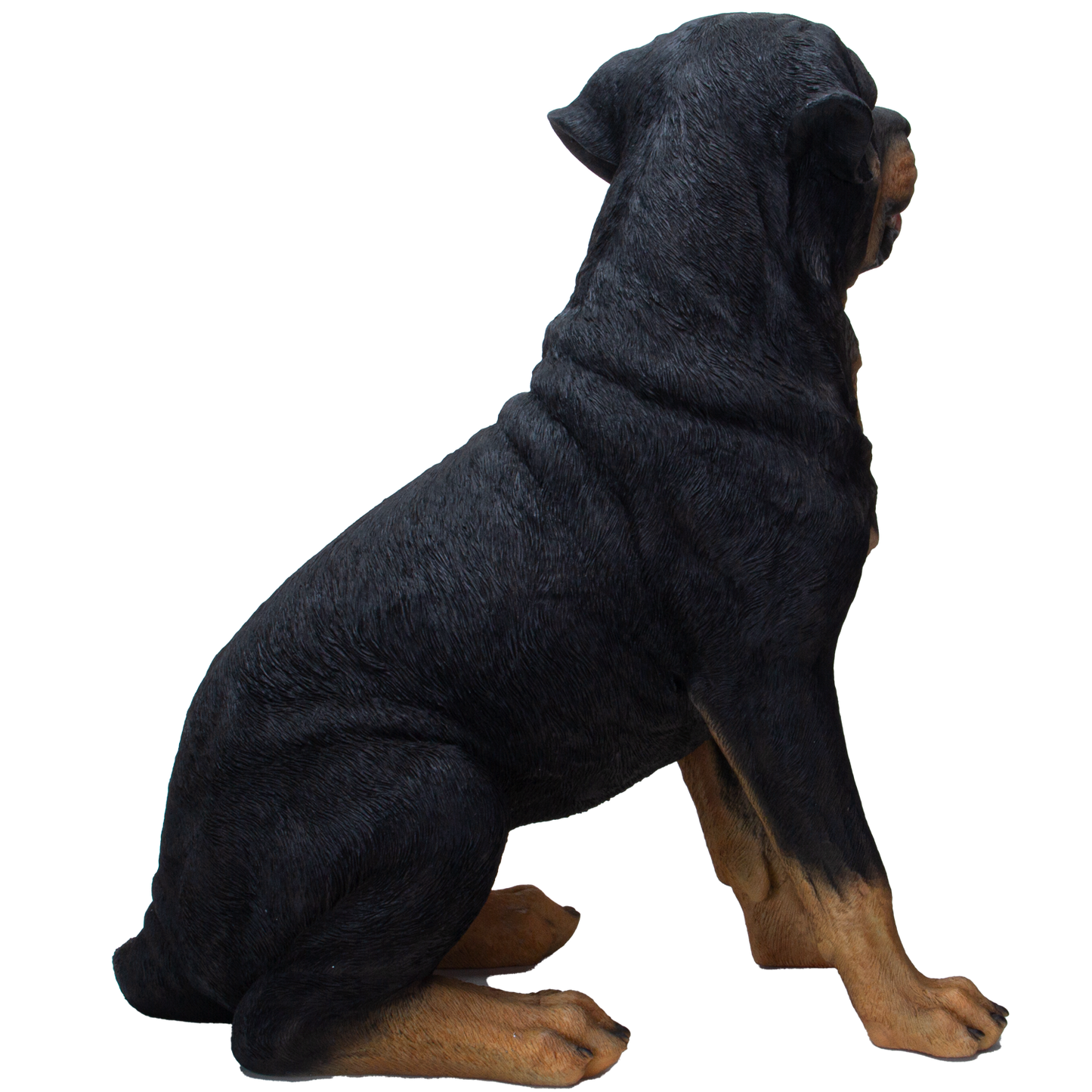 Realistic Large Rottweiler Dog Resin Figurine Statue