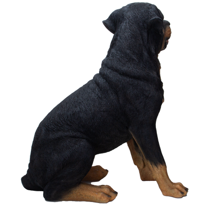 Realistic Large Rottweiler Dog Resin Figurine Statue