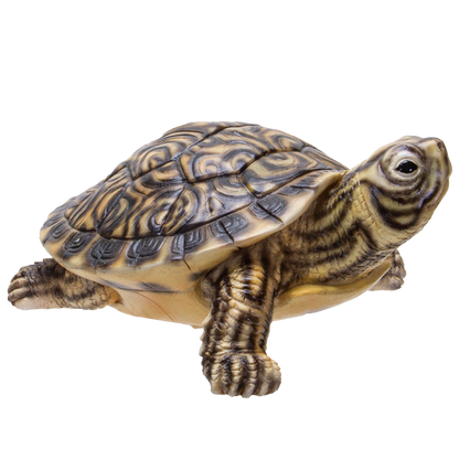 Realistic Yellow Belly Turtle Resin Figurine