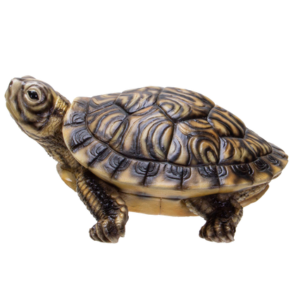 Realistic Yellow Belly Turtle Resin Figurine
