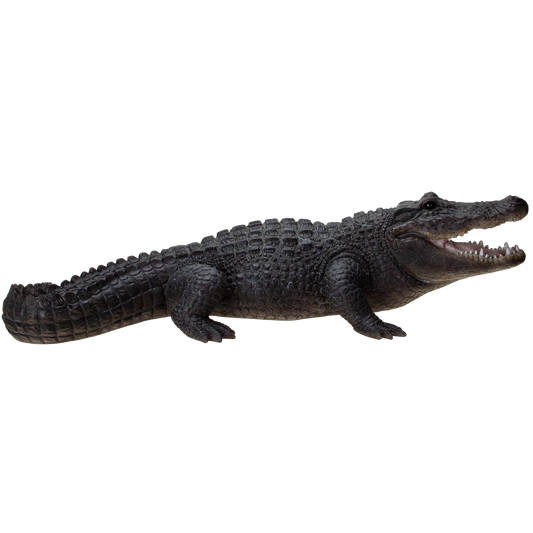 Realistic Animal American Alligator crocodilian Decorative Resin Figurine - 31.5 inches long