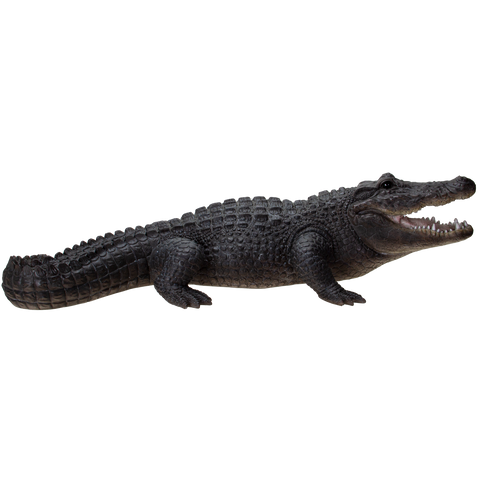 Realistic Animal American Alligator crocodilian Decorative Resin Figurine - 31.5 inches long