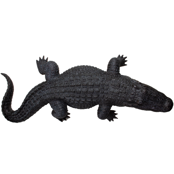 Realistic Animal American Alligator crocodilian Decorative Resin Figurine - 31.5 inches long