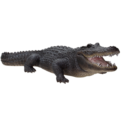 Realistic Animal American Alligator crocodilian Decorative Resin Figurine - 31.5 inches long
