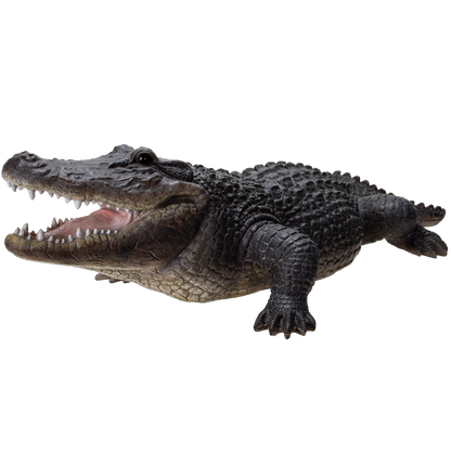 Realistic Animal American Alligator crocodilian Decorative Resin Figurine - 31.5 inches long