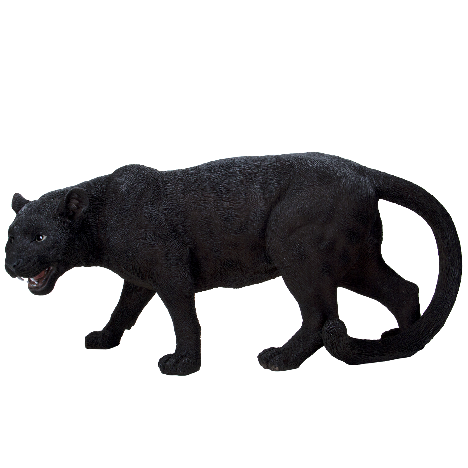 Realistic Big Cat Black Panther Jaguar Leopard Resin Figurine Statue