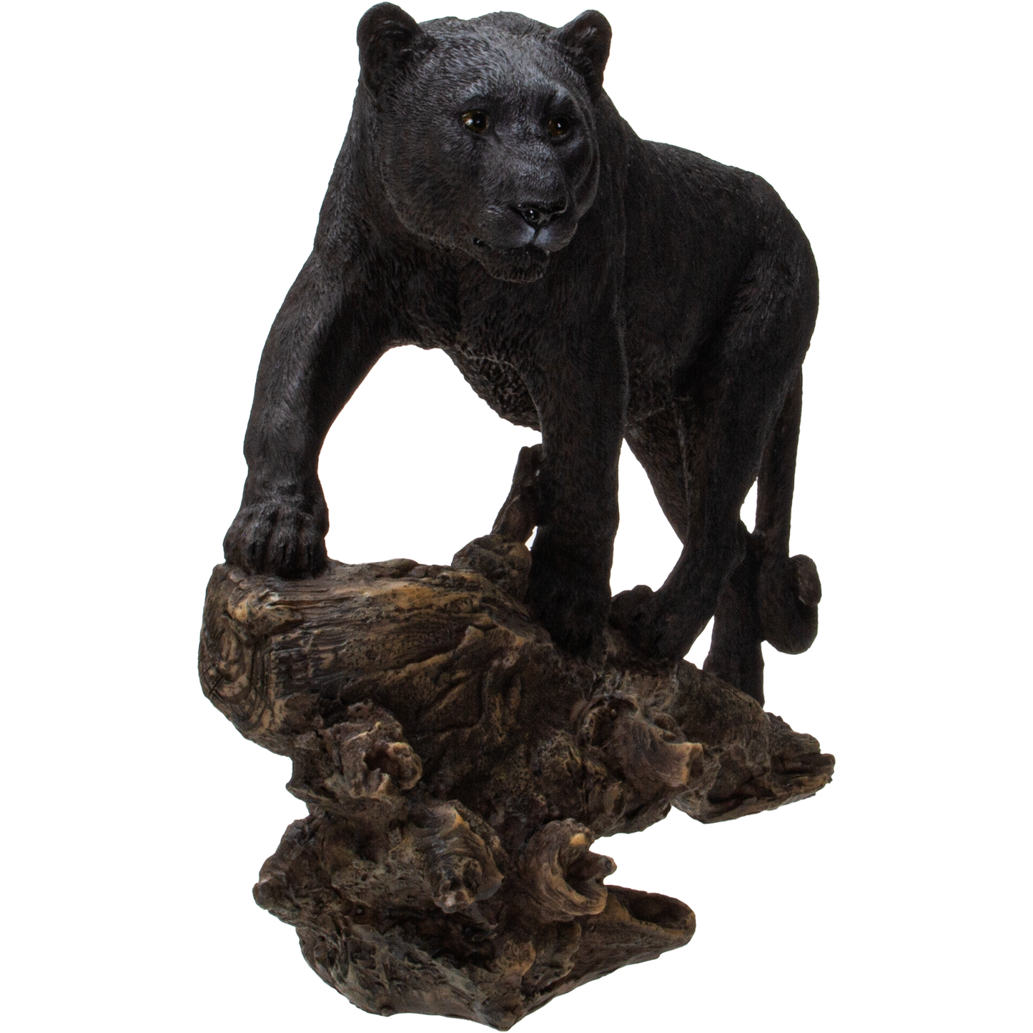 Realistic Big Cat Black Panther Wildlife Leopard Cougar Decorative Resin figurine Statue