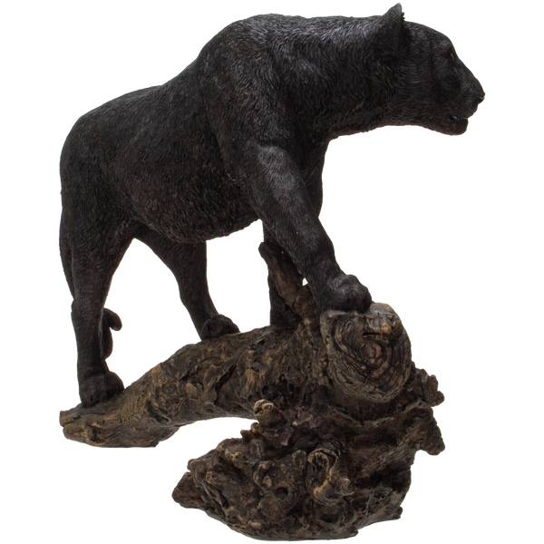 Realistic Big Cat Black Panther Wildlife Leopard Cougar Decorative Resin figurine Statue