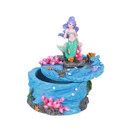Fantasy Under the Sea Mermaid Princess Decorative Box Figurine Statue