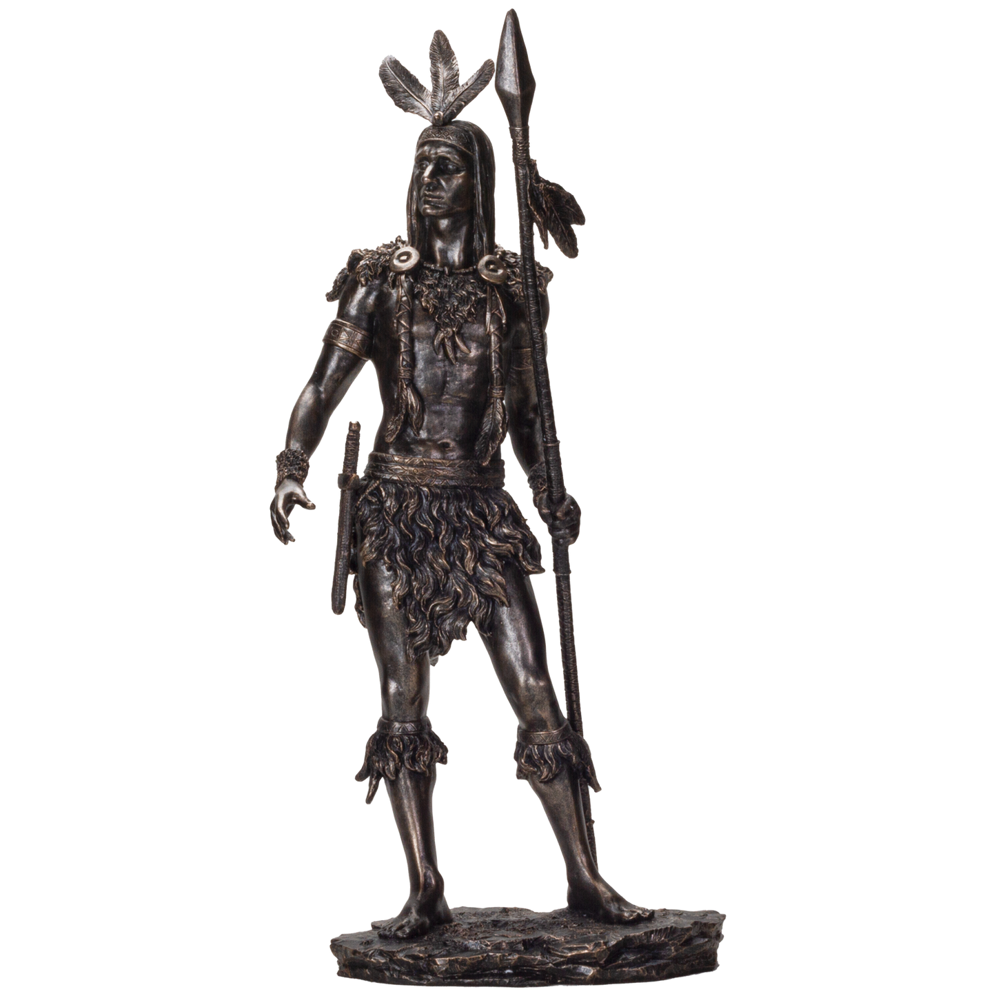 American Indian Warrior with Spear 19.75 inches tall