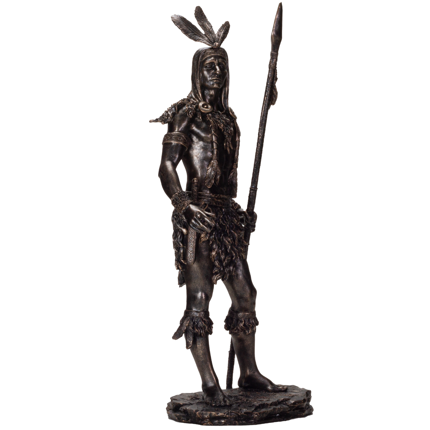 American Indian Warrior with Spear 19.75 inches tall