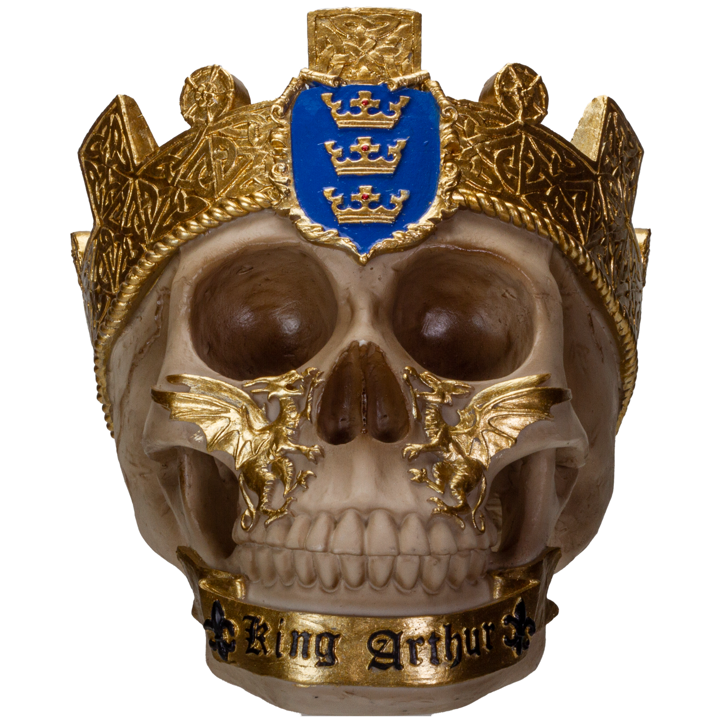 The Knights of The Round Table King Arthur Skulls Resin Skull Figurine