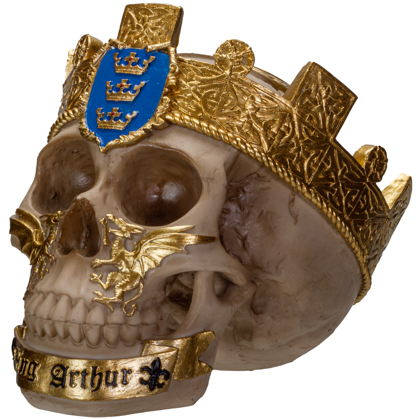 The Knights of The Round Table King Arthur Skulls Resin Skull Figurine