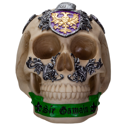 The Knights of the Round Table King Arthur's Knight Skulls Sir Gawain Resin Skull Figurine
